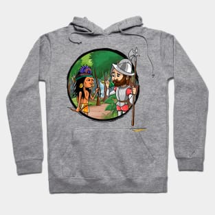 Funny Art about the meeting of two worlds Hoodie